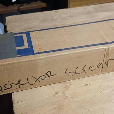 Vintage Aurora projection screen with an electric black light