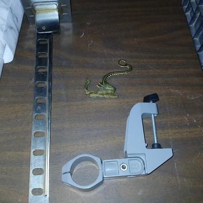 Giant garage door screen new in the package - some shelf liner - a small vise and more