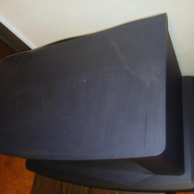 Black two door TV stand