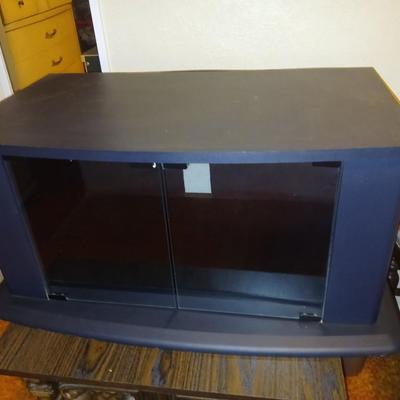Black two door TV stand