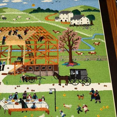 Sale Photo Thumbnail #854: UP142-framed needlework art