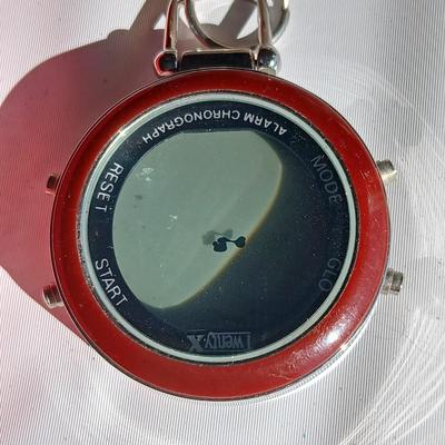 Vintage digital Timex watch, Timex stopwatch and a Kartenmesser opisometer made in Germany
