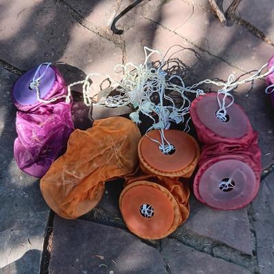 CLOTH LIGHTED LANTERNS, BUDDHA POT FEET AND POT CRITTERS