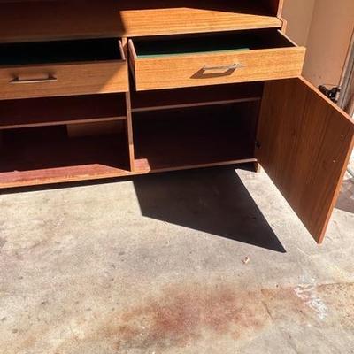 LIGHTED VINTAGE HUTCH