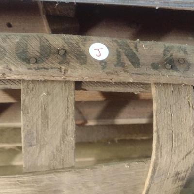 Vintage Authentic Splint Wood Tobacco Leaf Market Basket Davidson, NC (J)