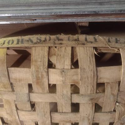 Vintage Authentic Splint Wood Tobacco Leaf Market Basket Johnson City, TN (M)