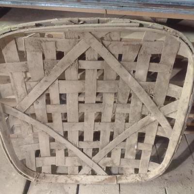 Vintage Authentic Splint Wood Tobacco Leaf Market Basket Johnson City, TN (M)