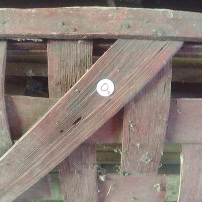 Pair of Vintage Authentic Splint Wood Tobacco Leaf Market Baskets (O)
