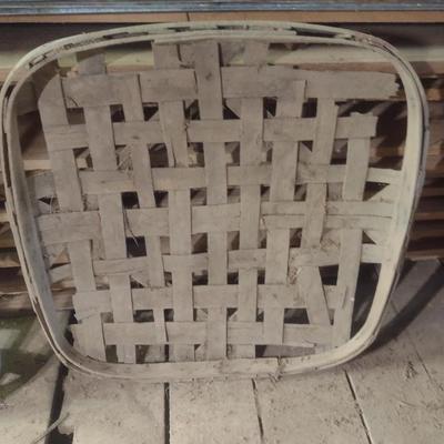 Vintage Authentic Splint Wood Tobacco Leaf Market Basket 'Grower's Warehouse' (X)