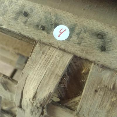 Vintage Authentic Splint Wood Tobacco Leaf Market Basket (Y)