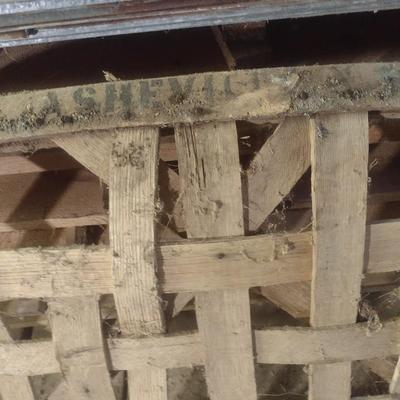 Pair of Asheville, NC Vintage Authentic Splint Wood Tobacco Leaf Market Baskets (Z)