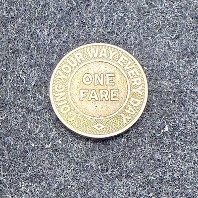 Sale Photo Thumbnail #410: Slightly smaller than a US dime.  Rare, in very good condition. ATC began operations in late 1950. This token is most likely an early 1950's version.