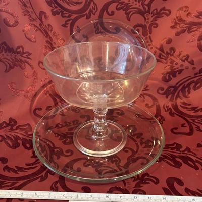 Pedestal Bowl and Plates