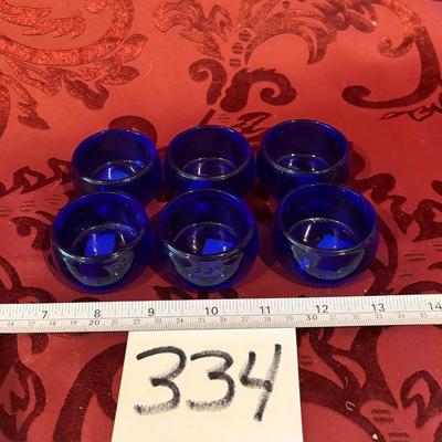 Cobalt Clear Candle Holders