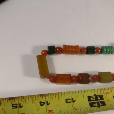 Sale Photo Thumbnail #1050: Vintage Hand Strung Bakelite Bead Necklace- Beads Circa 1930's- Approx 28" Long (#3)