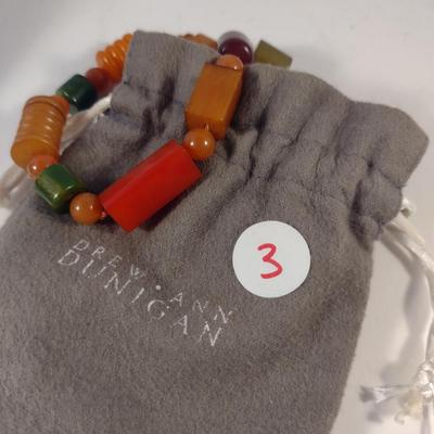 Sale Photo Thumbnail #1052: Vintage Hand Strung Bakelite Bead Necklace- Beads Circa 1930's- Approx 28" Long (#3)