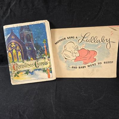 Sale Photo Thumbnail #94: This auction lot is for Vintage Music Booklets Used as Advertising.  This is a set of 2 Vintage Music Booklets Used as Advertising.  The Christmas Carols booklet was handed out by John Hancock Mutual Life Insurance Co. 1956.  The "Lullaby" booklet was fro