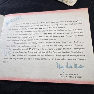 Sale Photo Thumbnail #99: This auction lot is for Vintage Music Booklets Used as Advertising.  This is a set of 2 Vintage Music Booklets Used as Advertising.  The Christmas Carols booklet was handed out by John Hancock Mutual Life Insurance Co. 1956.  The "Lullaby" booklet was fro