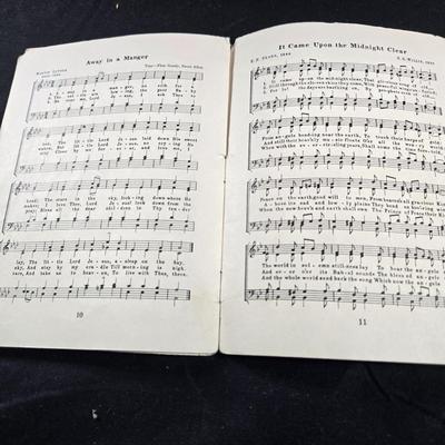 Sale Photo Thumbnail #104: This auction lot is for Vintage Music Booklets Used as Advertising.  This is a set of 2 Vintage Music Booklets Used as Advertising.  The Christmas Carols booklet was handed out by John Hancock Mutual Life Insurance Co. 1956.  The "Lullaby" booklet was fro