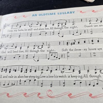 Sale Photo Thumbnail #101: This auction lot is for Vintage Music Booklets Used as Advertising.  This is a set of 2 Vintage Music Booklets Used as Advertising.  The Christmas Carols booklet was handed out by John Hancock Mutual Life Insurance Co. 1956.  The "Lullaby" booklet was fro