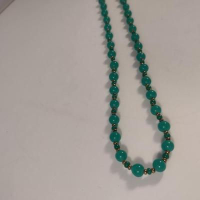 Sale Photo Thumbnail #1060: Hand Strung Bead Necklace- Approx 26" Long (#5)