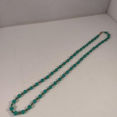 Sale Photo Thumbnail #1059: Hand Strung Bead Necklace- Approx 26" Long (#5)