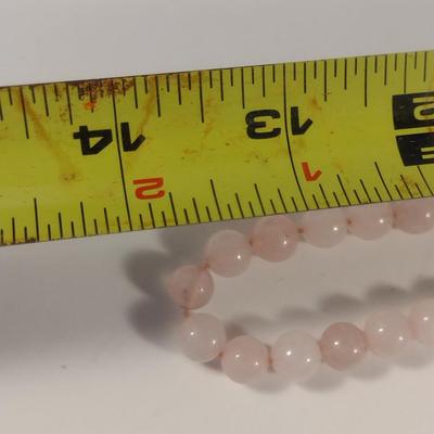 Sale Photo Thumbnail #1073: Pair of Hand Strung Stone Bead Necklaces (#6)