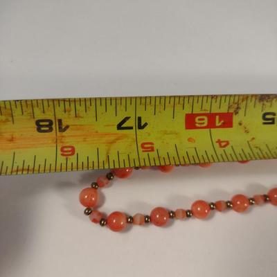 Sale Photo Thumbnail #1068: Pair of Hand Strung Stone Bead Necklaces (#6)