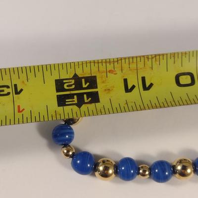 Sale Photo Thumbnail #1081: Pair of Hand Strung Stone Bead Necklaces (#7)