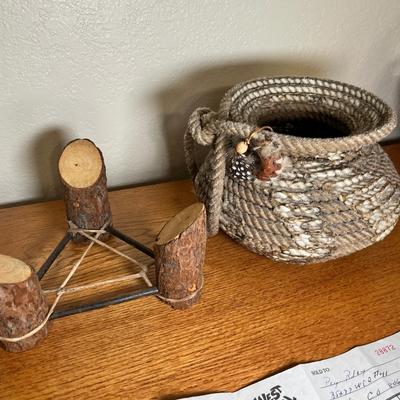 Lot 114 Native American Rope basket