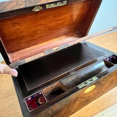 Lot 116 Burled Walnut Writing box