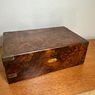 Lot 116 Burled Walnut Writing box