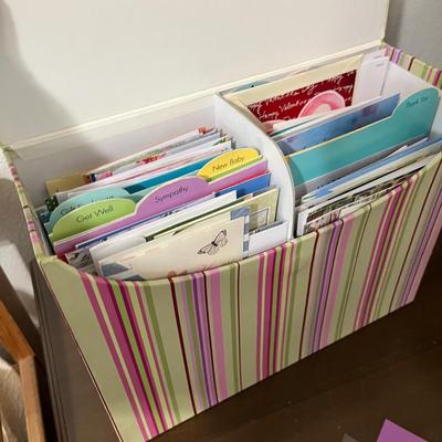 Lot 138 File box of greeting cards