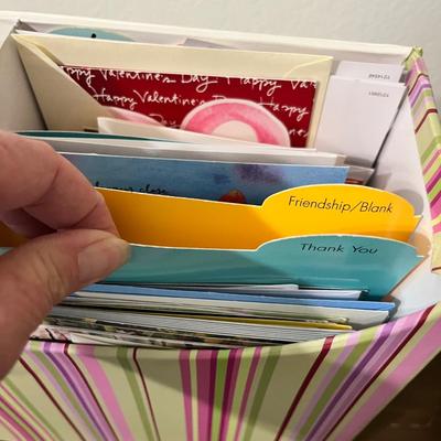 Lot 138 File box of greeting cards