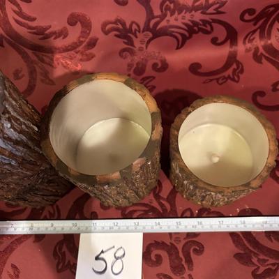 Tree Bark Flameless Candles