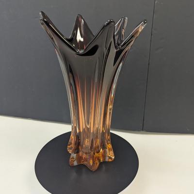 Sale Photo Thumbnail #946: Murano Dark Amber Vase