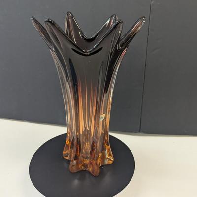 Sale Photo Thumbnail #945: Murano Dark Amber Vase