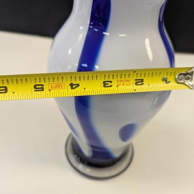 Sale Photo Thumbnail #960: Vintage Cobalt Blue & White Vase