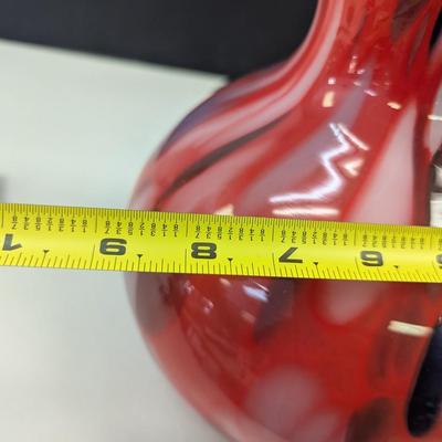 Sale Photo Thumbnail #977: Multi-Colored Swirl Hand Blown Vase