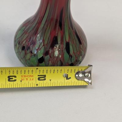 Sale Photo Thumbnail #1015: Hand Blown Multi-Colored Vase