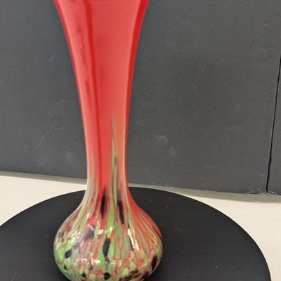 Sale Photo Thumbnail #1011: Hand Blown Multi-Colored Vase