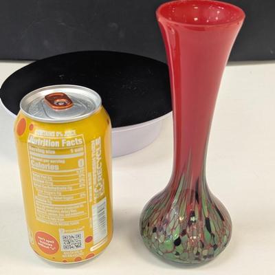 Sale Photo Thumbnail #1013: Hand Blown Multi-Colored Vase