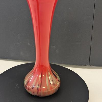Sale Photo Thumbnail #1009: Hand Blown Multi-Colored Vase
