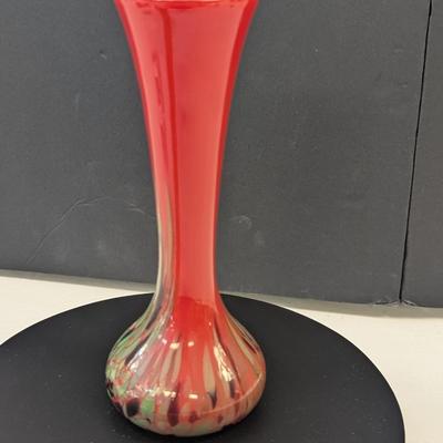 Sale Photo Thumbnail #1010: Hand Blown Multi-Colored Vase