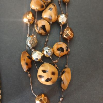 Assortment of beaded necklaces and bracelets