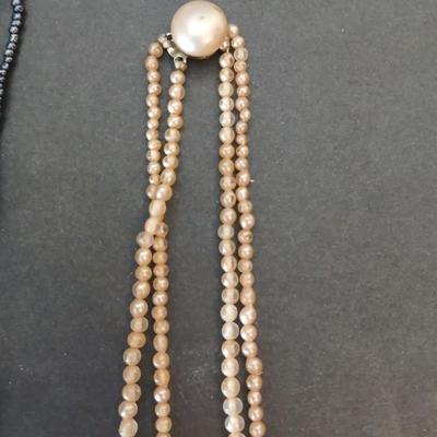 Assortment of beaded necklaces and bracelets