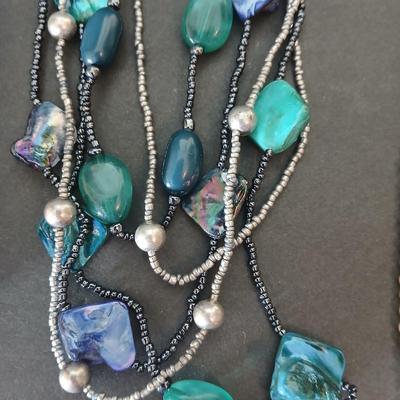 Assortment of beaded necklaces and bracelets