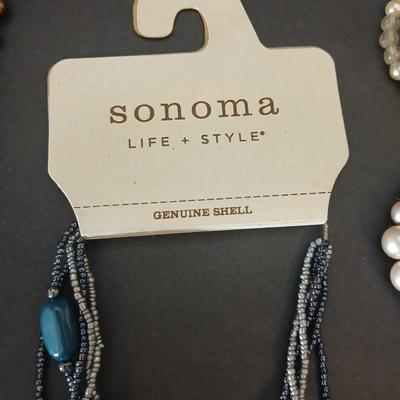 Assortment of beaded necklaces and bracelets