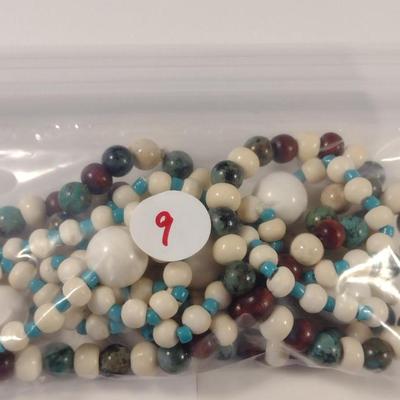 Sale Photo Thumbnail #1098: Pair of Hand Strung Bead Necklaces (#9)