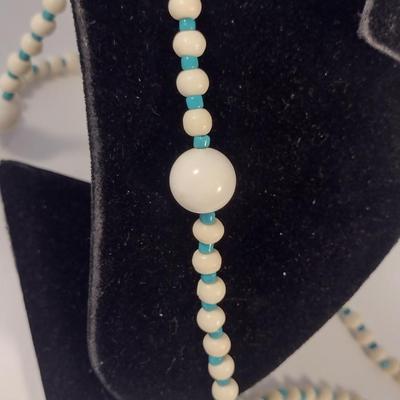 Sale Photo Thumbnail #1093: Pair of Hand Strung Bead Necklaces (#9)